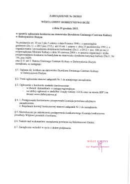 WÓJTA GMINY DOBRZYNIEWO DUŻE