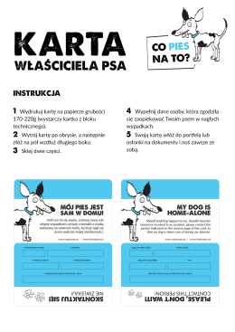 INSTRUKCJA - Co Pies Na To