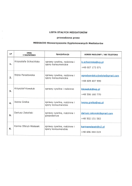MEDIACIO Stowarzyszenie Dyplomowanych Mediatorów