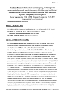 Ogłoszenie o konkursie