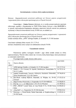 Wyb&oacute;r najkorzystniejszej oferty.