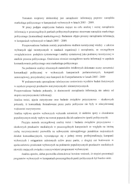 Tematem rozprawy doktorskiej jest zarządzanie informacją poprzez