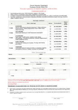 Forum Rozwoju Organizacji Fundacja Sztuka Media Film