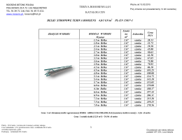 Cennik systemu stropowego Teriva Roosens E 4,0/1 kN/m 2