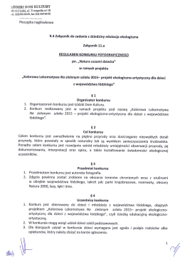 Regulamin konkursu - Łódzki Dom Kultury