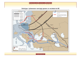 Istniejące i planowane rurociągi gazowe ze wschodu do UE