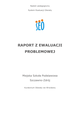 Raport z ewaluacji - Miejska Szkoła Podstawowa - Szczawno