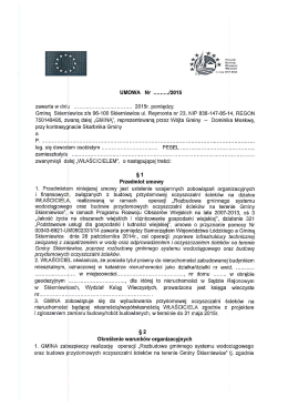 Wzór umowy - Gmina Skierniewice