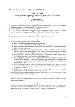 Regulamin Zarządu Lokalnej Grupy Działania „Partnerstwo na Jurze”