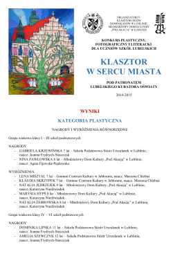 KLASZTOR W SERCU MIASTA - "Pod Akacją" w Lublinie