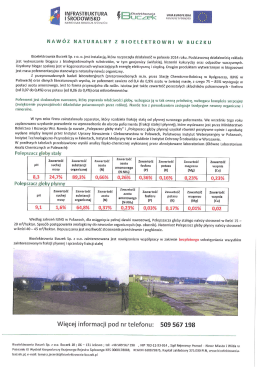 ulotka informacyjna - Bioelektrownia Buczek