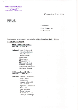 PREZES SĄDU REJONOWEGO