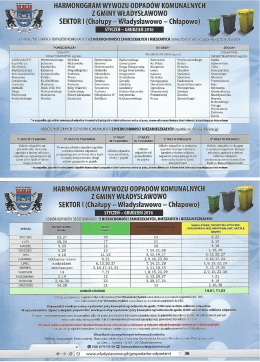 harmonogram wywozu odpadów komunalnych