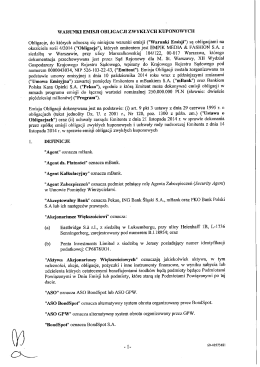 warunki emisji obligacji zwykłych kuponowych