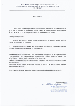 WAT Nowe Technologie Tomasz Wojciechowski - Para