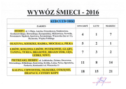 Harmonogram jednorodzinne STYCZEĹ
