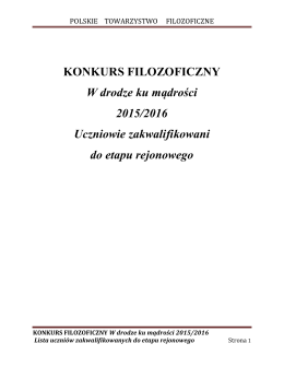 tutaj - Polskie Towarzystwo Filozoficzne