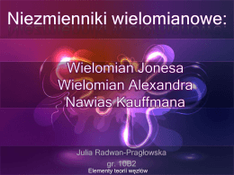 Julia Radwan-Pragłowska, teoria węzłów