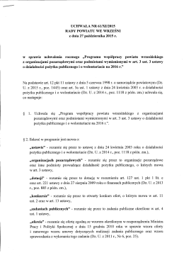 uchwała nr 61/xi/2015 rady powiatu we wrześni