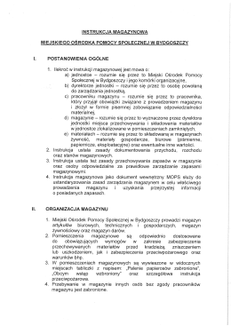 instrukcja magazynowa - MOPS Bydgoszcz
