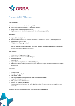 Programista PHP / Magento