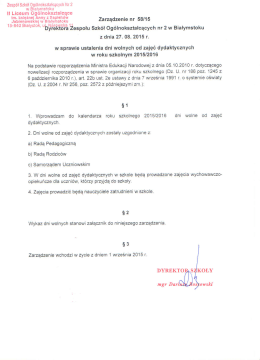 Zarządzenie nr 58/15
