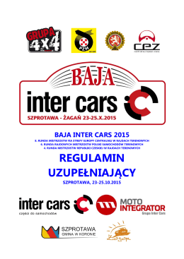 Regulamin uzupełniający Baja Inter Cars 2015 - 6