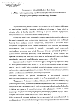 B. Golan - rec. prof. Teresy Bachanek