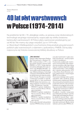 40 lat płyt warstwowych w Polsce (1974