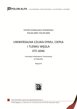 uniwersalna czujka dymu, ciepła i tlenku węgla - Polon-Alfa