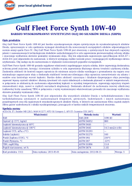 Gulf Fleet Force Synth 10W-40