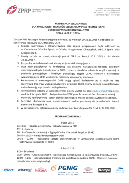 WP Ł T: +48 22 892 90 11, F: +48 22 892 90 11 KONFERENCJA