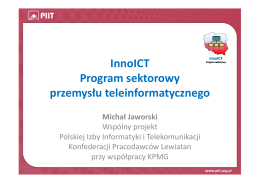 InnoICT Program sektorowy przemysłu teleinformatycznego