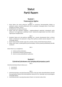 Statut Razem w formacie PDF