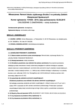 Włoszczowa: Remont lokalu użytkowego Brożka 3 na potrzeby