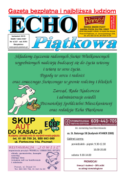 echo marzec 2015.indd - Poznańska Spółdzielnia Mieszkaniowa