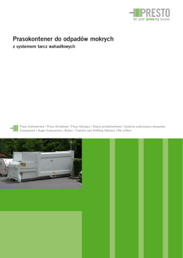 Pobierz PDF - Prasy slimakowe do odpadów mokrych