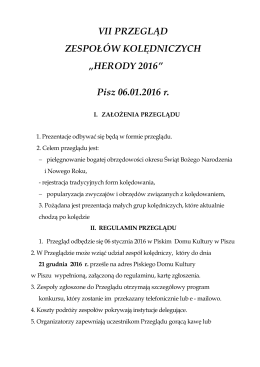 „HERODY 2016” Pisz 06.01.2016 r.