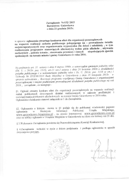 ZARZĄDZENIE NR 152/2015
