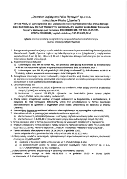 „Operator Logistyczny Paliw Płynnych” sp. z 0.0.