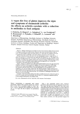 A vegan diet free of gluten improves the signs and