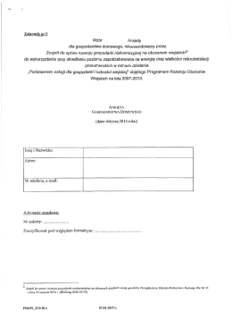 Ankieta dla gospodarstwa domowego