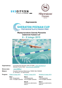 6 – 8 lutego 2015 - ISMM Sheraton Poznan Cup