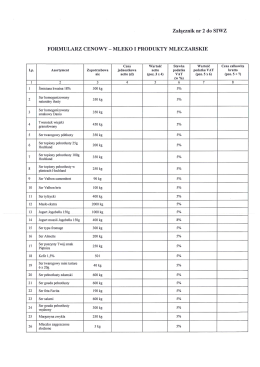 Załącznik nr 2 do SIWZ FORMULARZ CENOWY