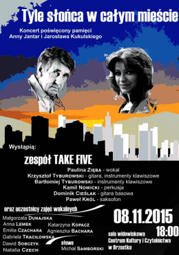 Zaproszenie na koncert "Tyle słońca w całym mieście"