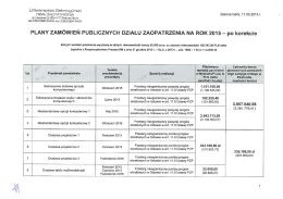 Informacja dotycząca terminów przetargów