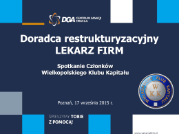 Doradca restrukturyzacyjny LEKARZ FIRM