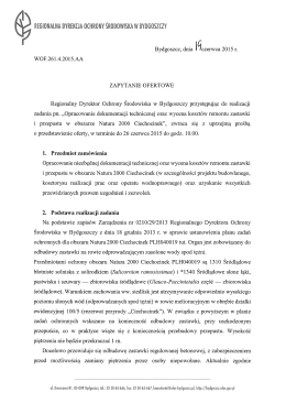 Zapytanie ofertowe - Regionalna Dyrekcja Ochrony Środowiska w