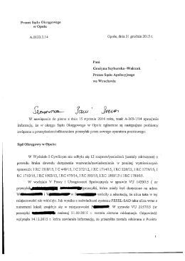 z dnia 2015.12.31 - Sąd Okręgowy w Opolu