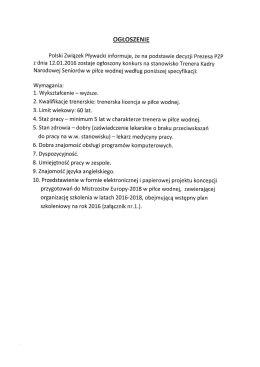 ogłoszenie